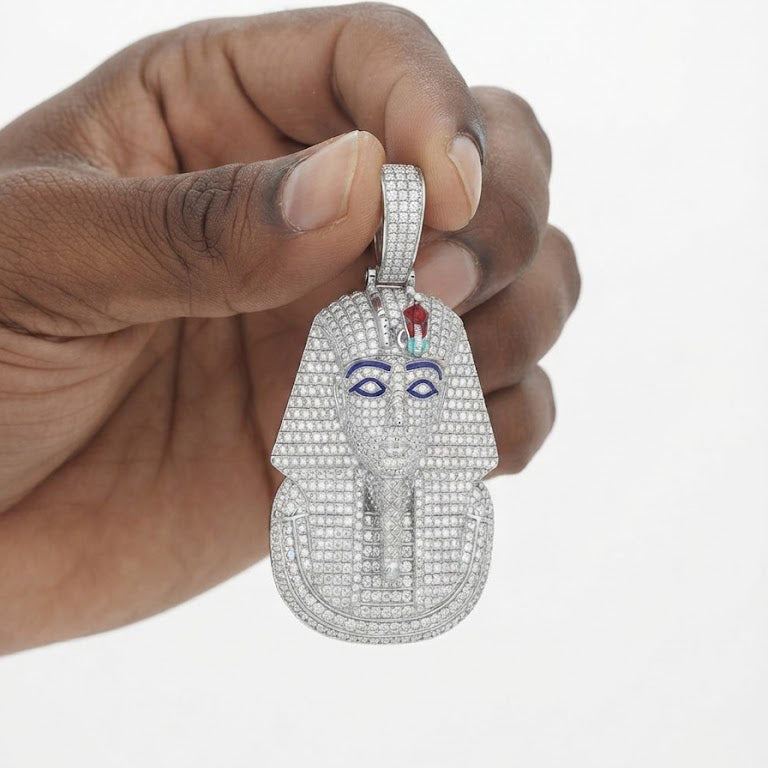 Egyptian Pharaoh Face Diamond Pendant