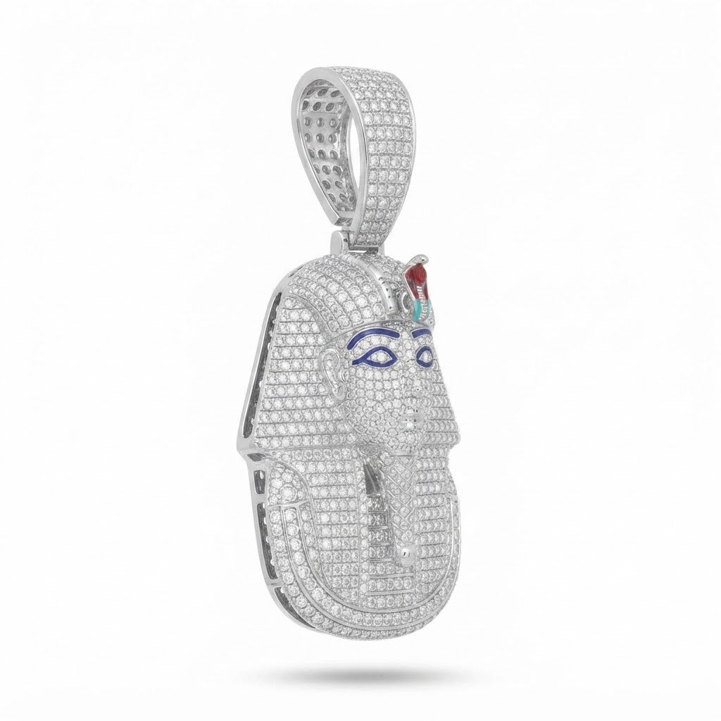 Egyptian Pharaoh Face Diamond Pendant