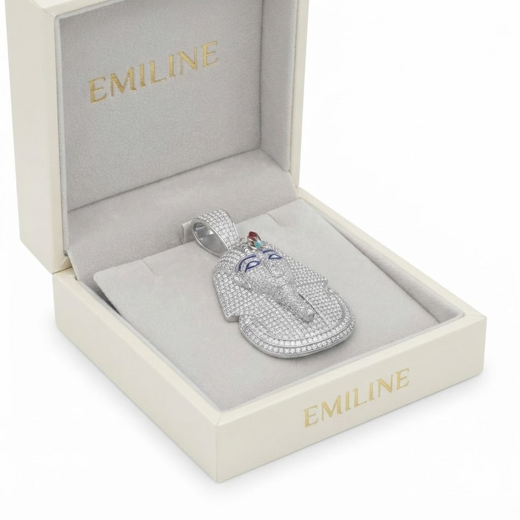 Egyptian Pharaoh Face Diamond Pendant