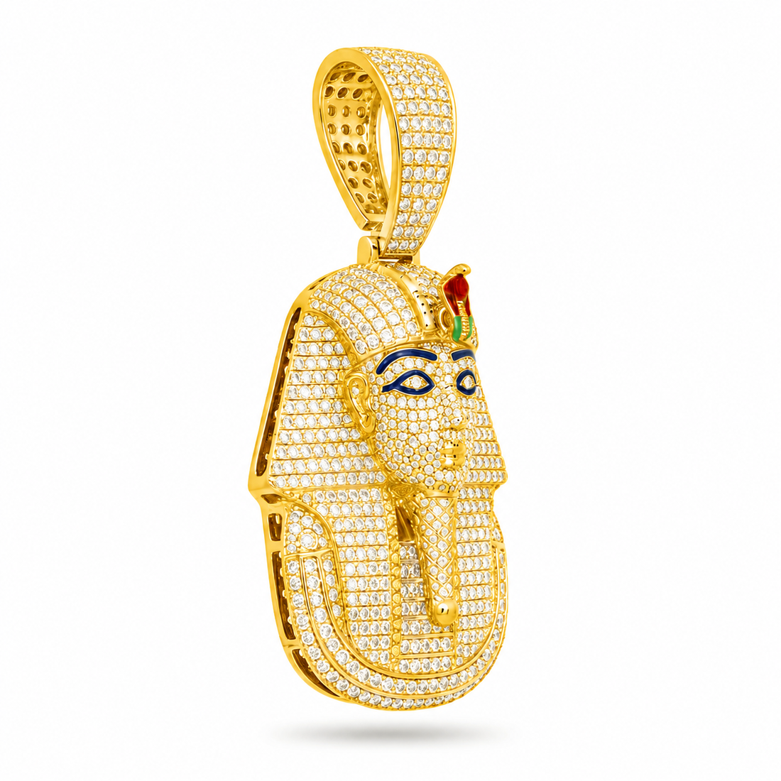 Egyptian Pharaoh Face Diamond Pendant