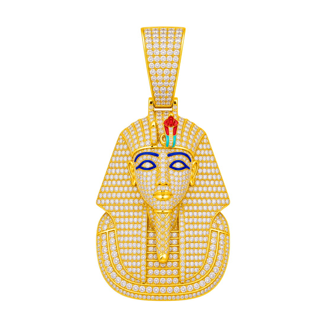 Egyptian Pharaoh Face Diamond Pendant