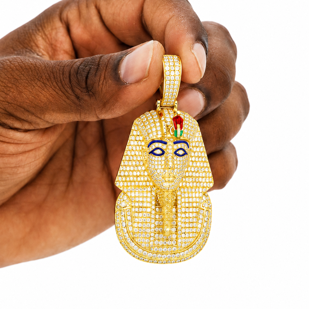 Egyptian Pharaoh Face Diamond Pendant