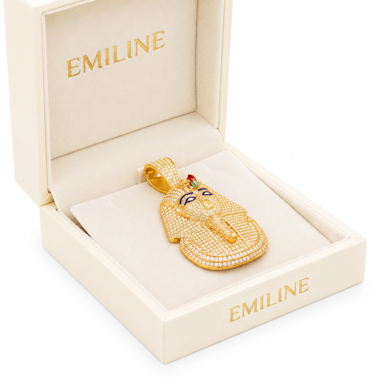 Egyptian Pharaoh Face Diamond Pendant