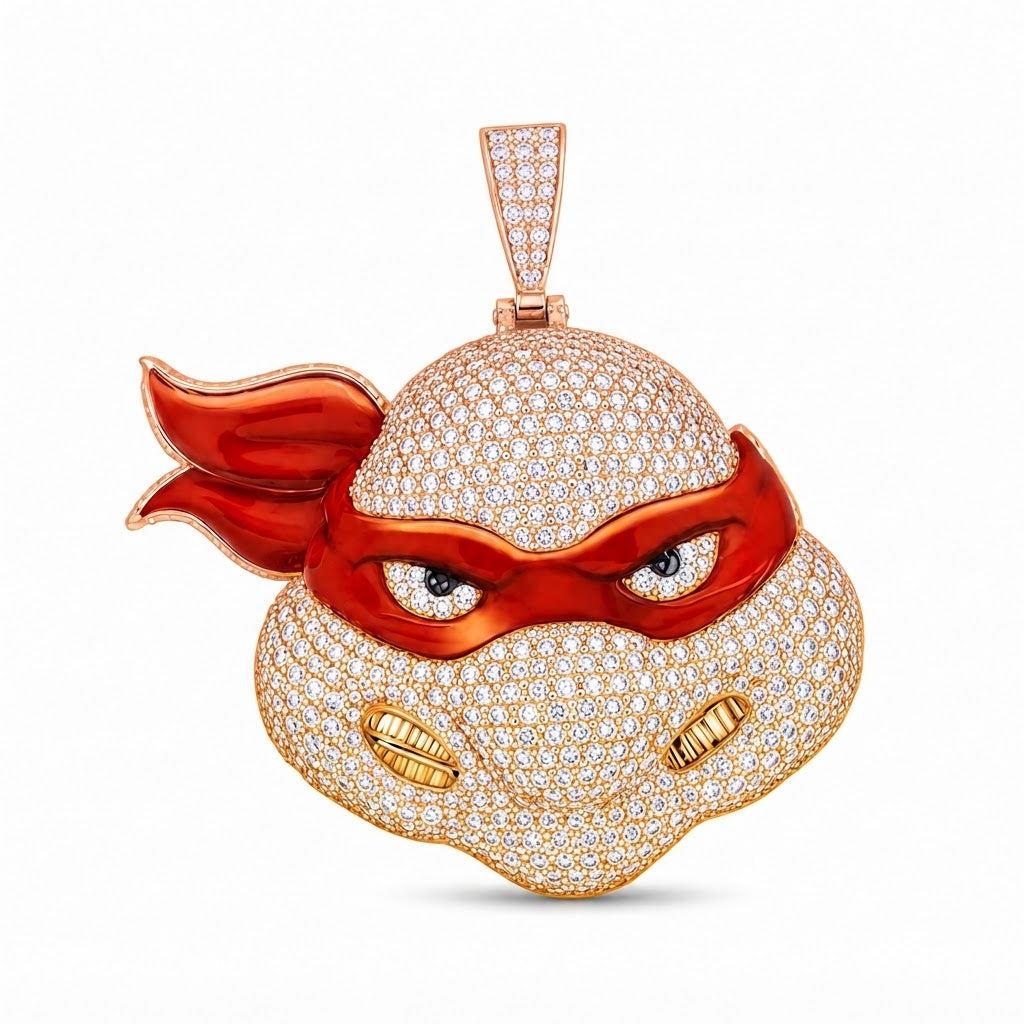 Ninja Turtle Face Pendant