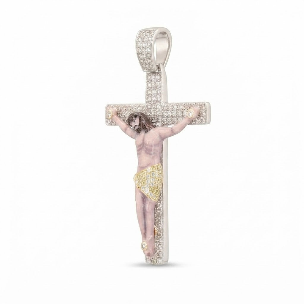 Jesus Crucifix Cross Diamond Pendant