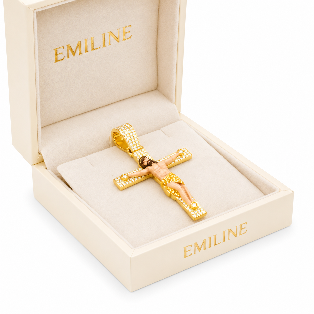 Jesus Crucifix Cross Diamond Pendant