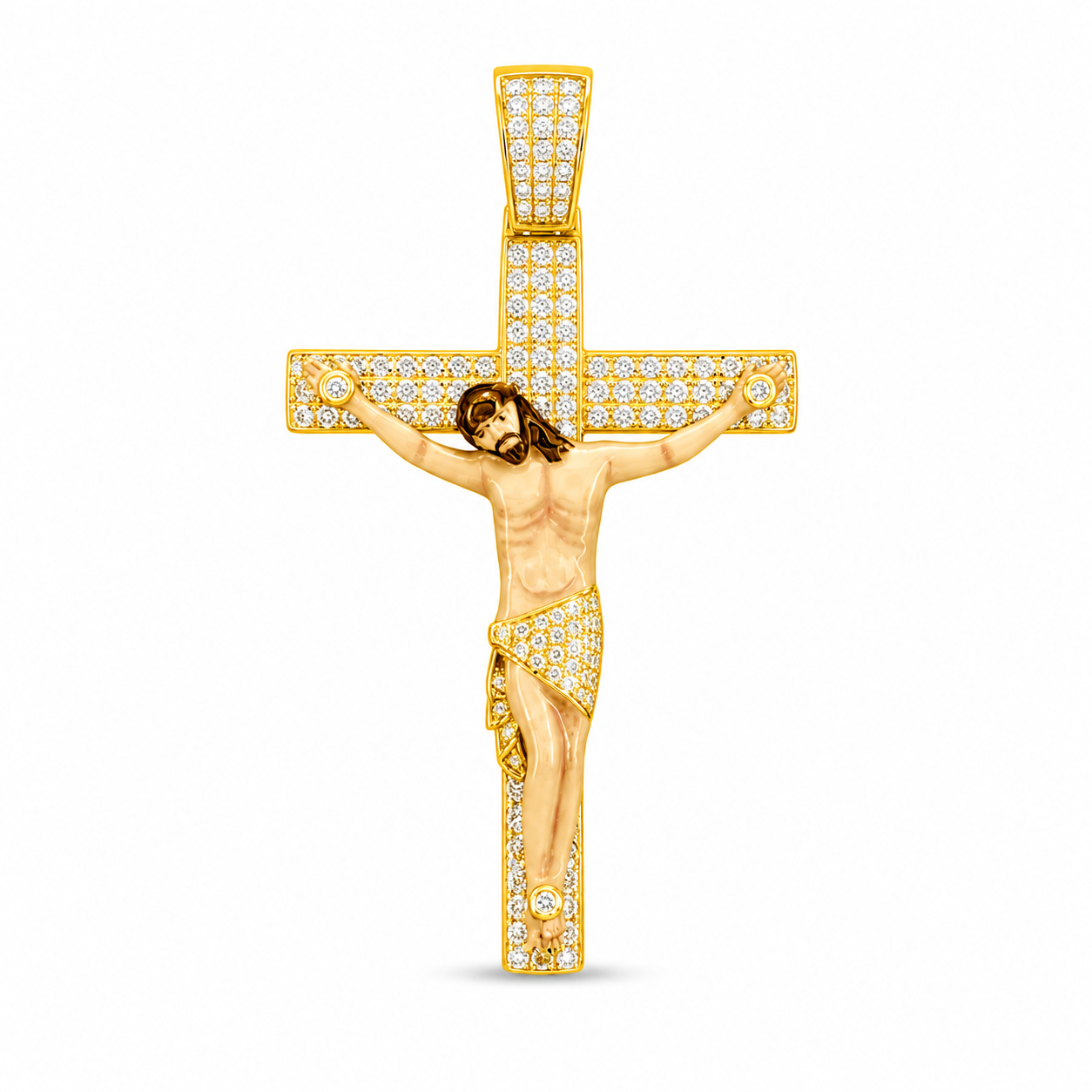 Jesus Crucifix Cross Diamond Pendant