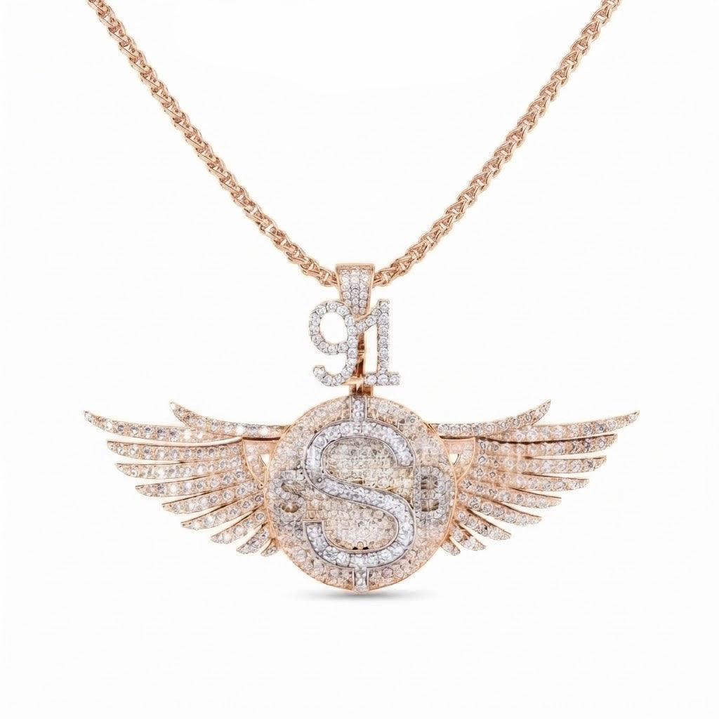 Winged Dollar Sign Custom Pendant