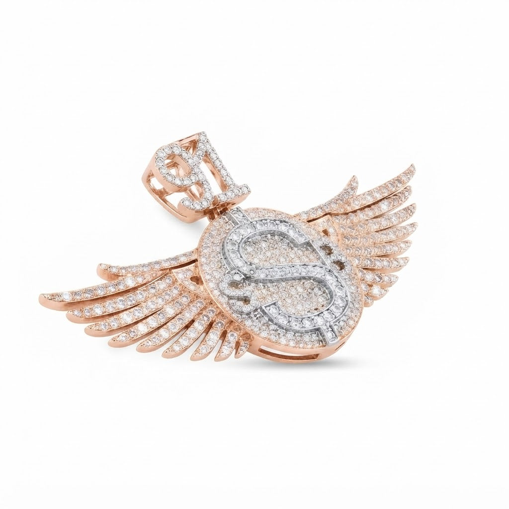 Winged Dollar Sign Custom Pendant