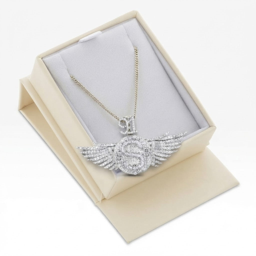 Winged Dollar Sign Custom Pendant
