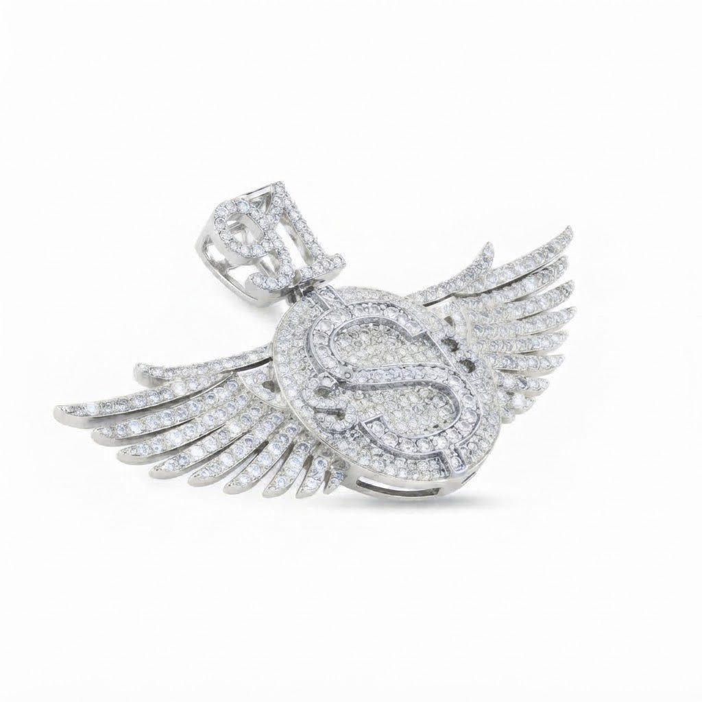 Winged Dollar Sign Custom Pendant
