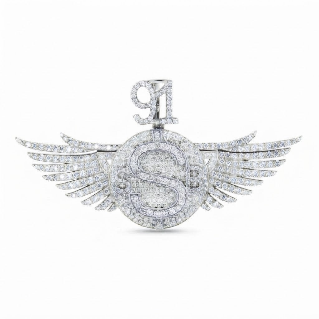 Winged Dollar Sign Custom Pendant