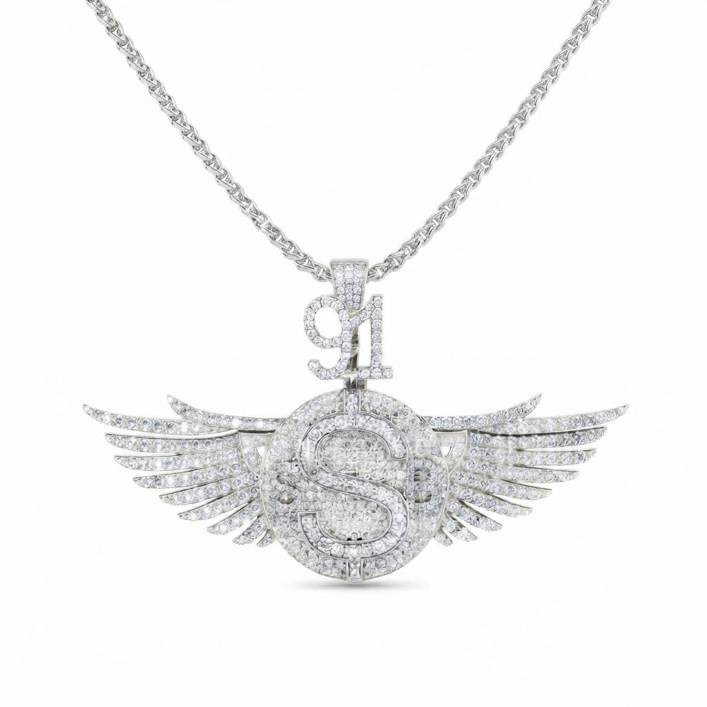 Winged Dollar Sign Custom Pendant