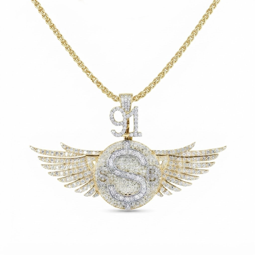 Winged Dollar Sign Custom Pendant
