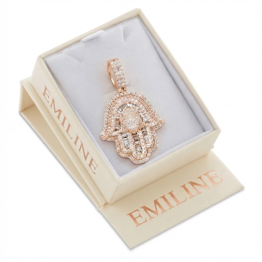 Hamsa Hand Diamond Pendant