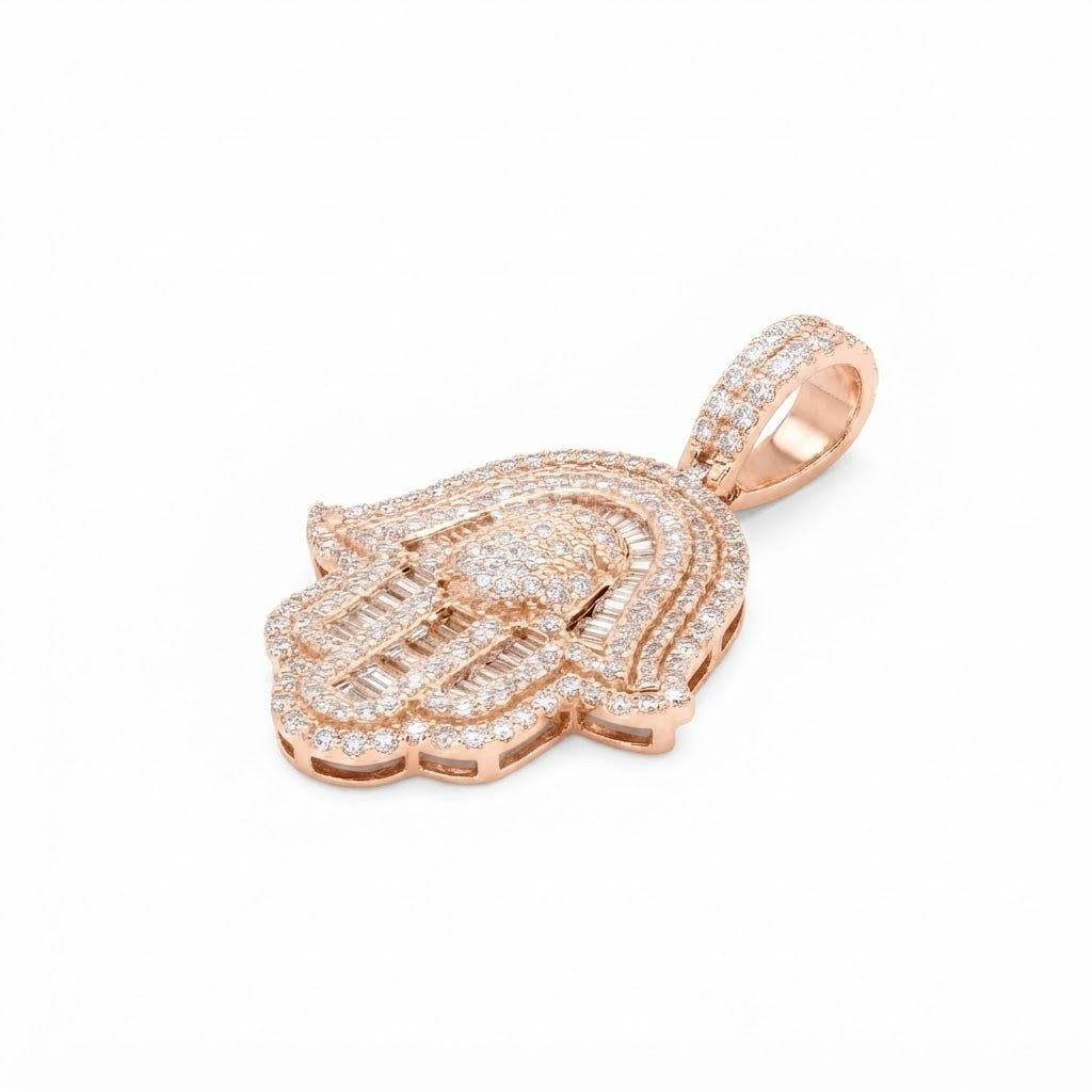 Hamsa Hand Diamond Pendant