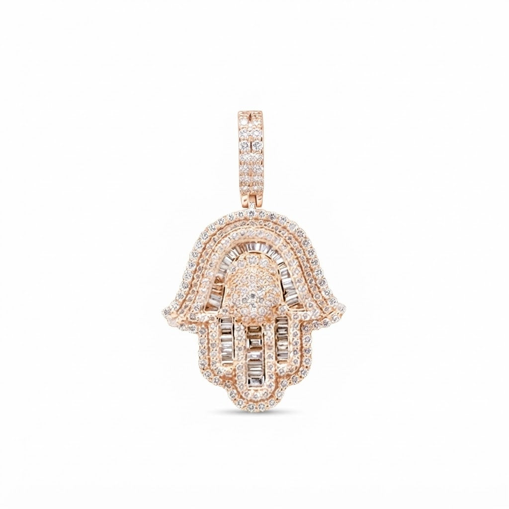 Hamsa Hand Diamond Pendant