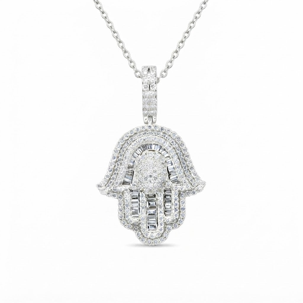 Hamsa Hand Diamond Pendant