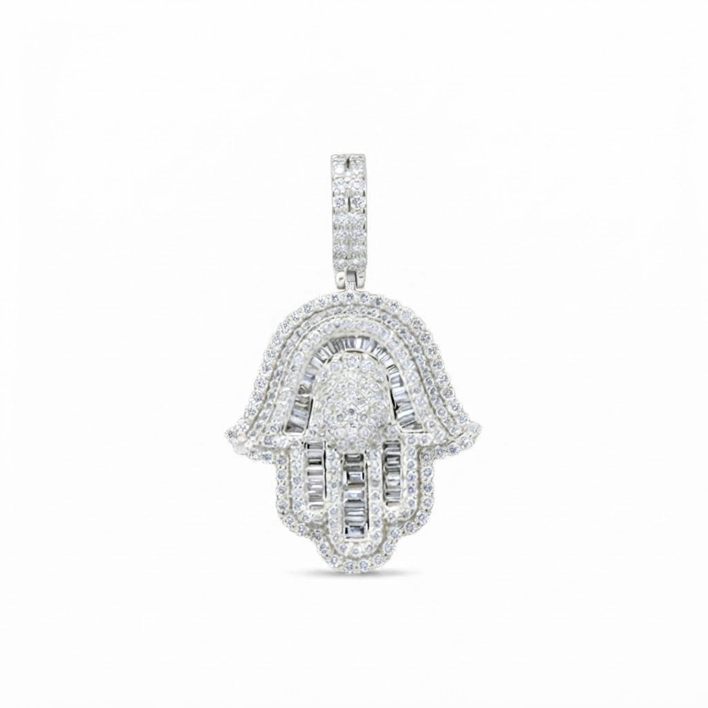 Hamsa Hand Diamond Pendant