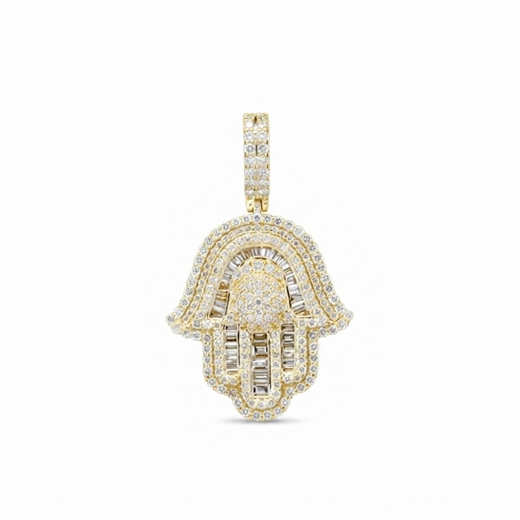 Hamsa Hand Diamond Pendant