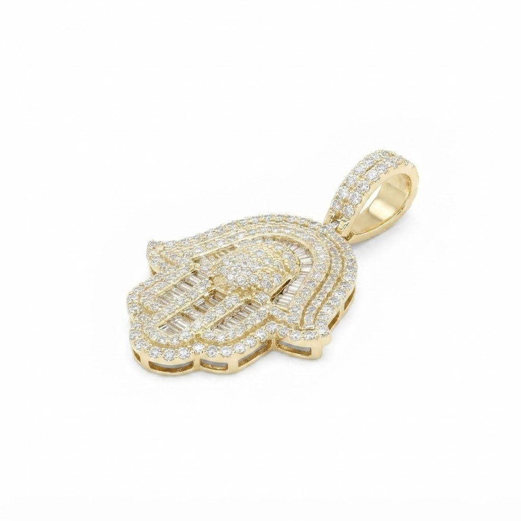 Hamsa Hand Diamond Pendant