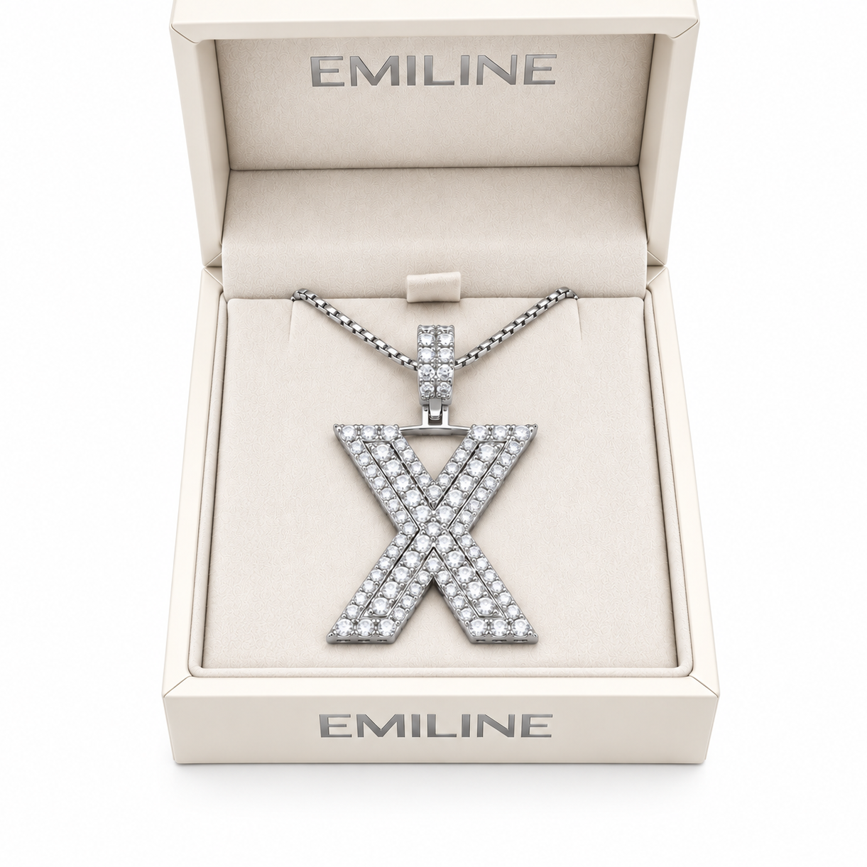 X Letter Diamond Pendant