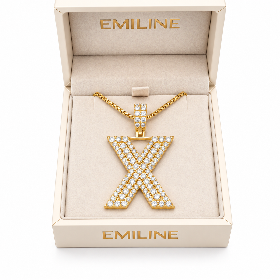 X Letter Diamond Pendant