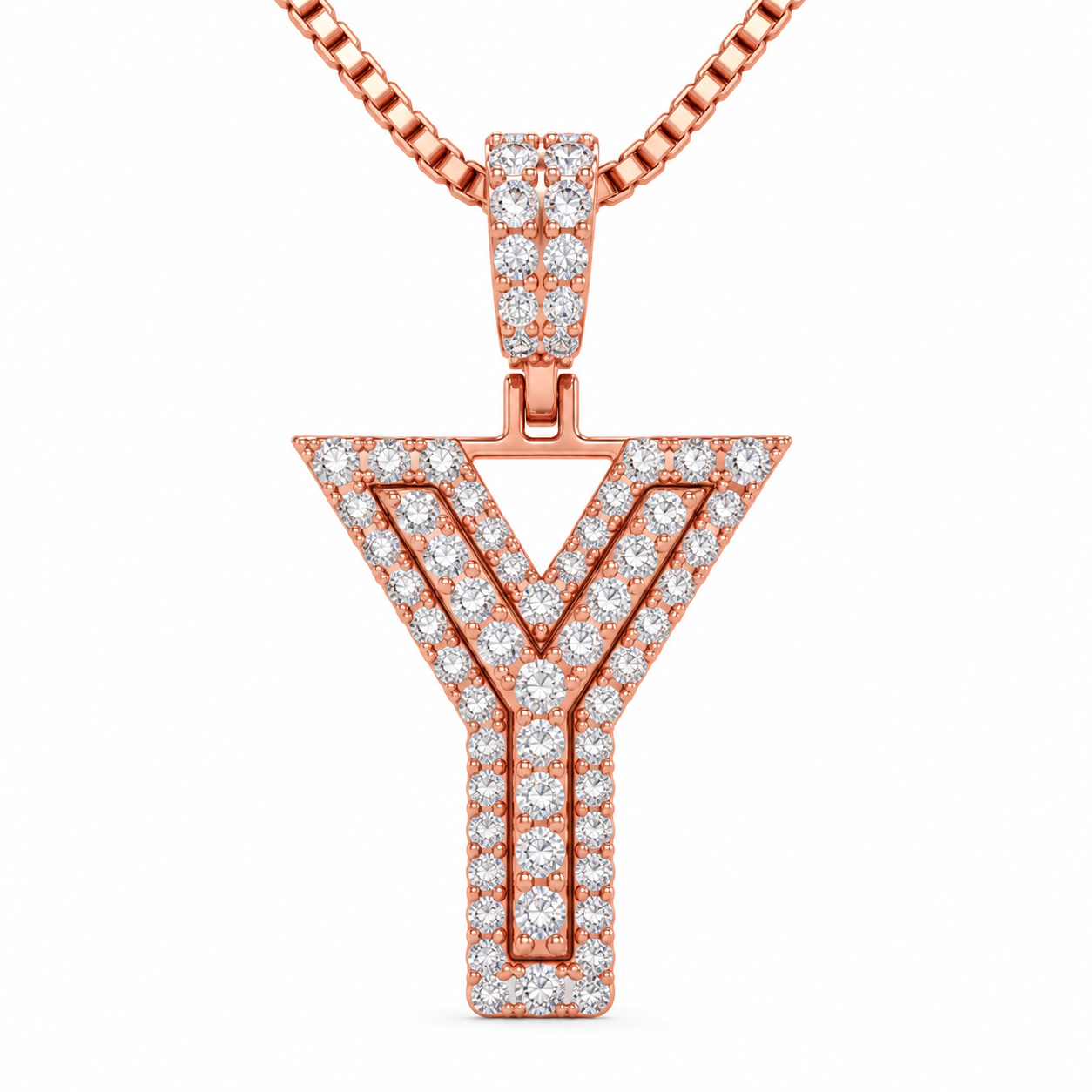 Y Letter Diamond Pendant