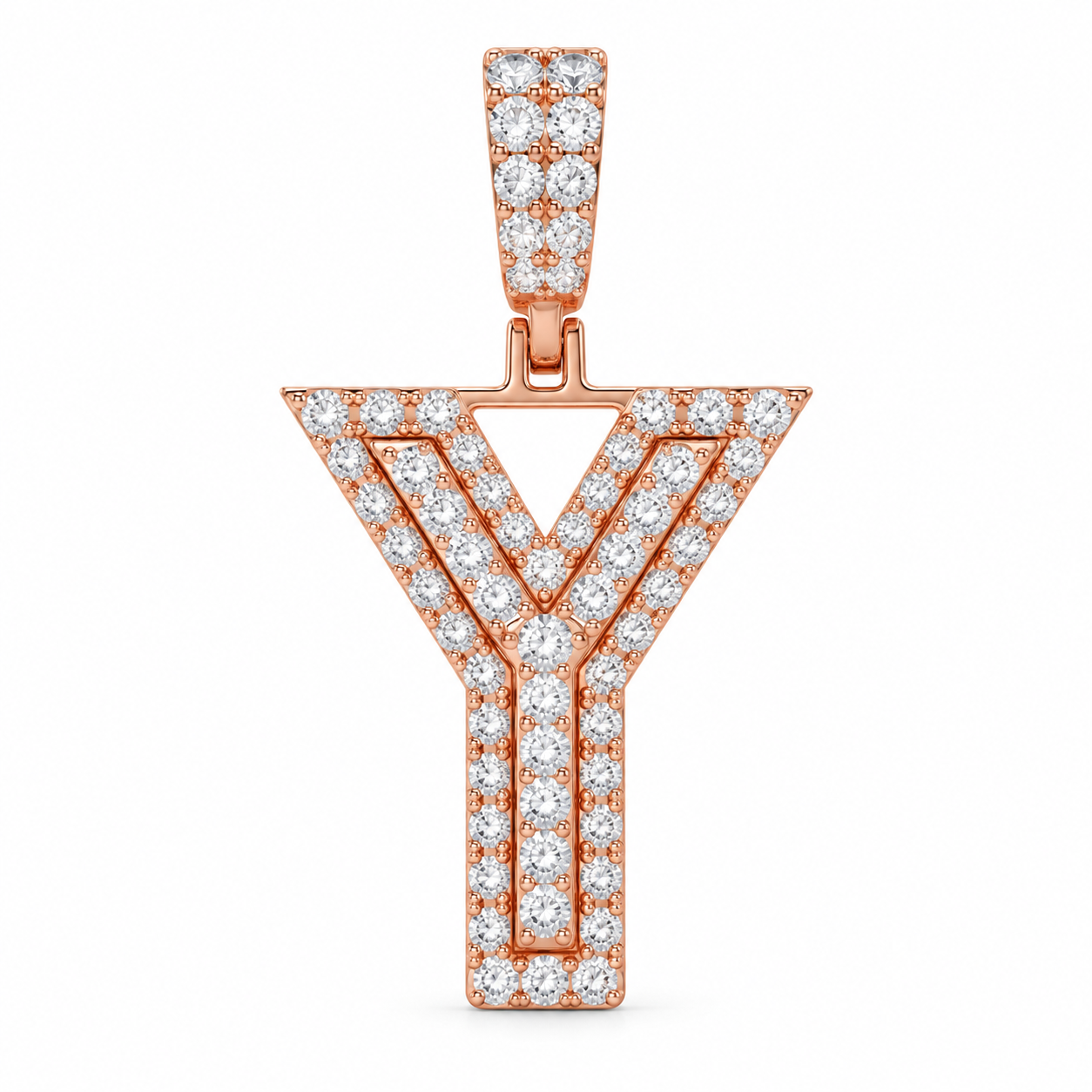 Y Letter Diamond Pendant