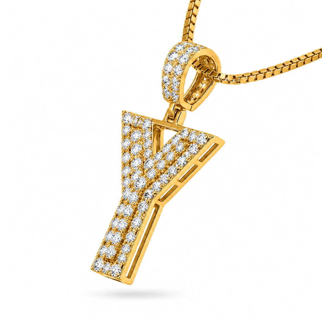 Y Letter Diamond Pendant