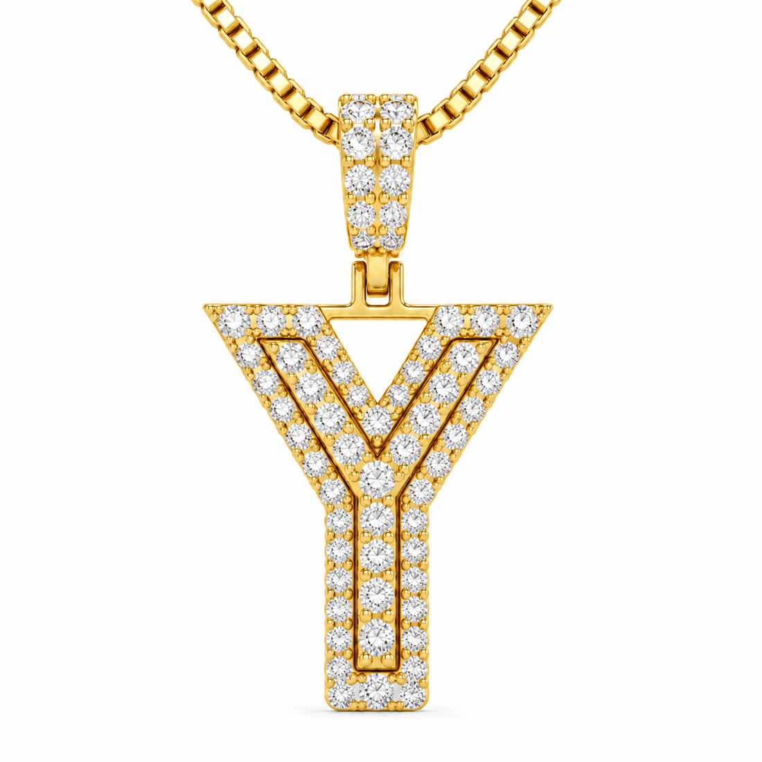 Y Letter Diamond Pendant
