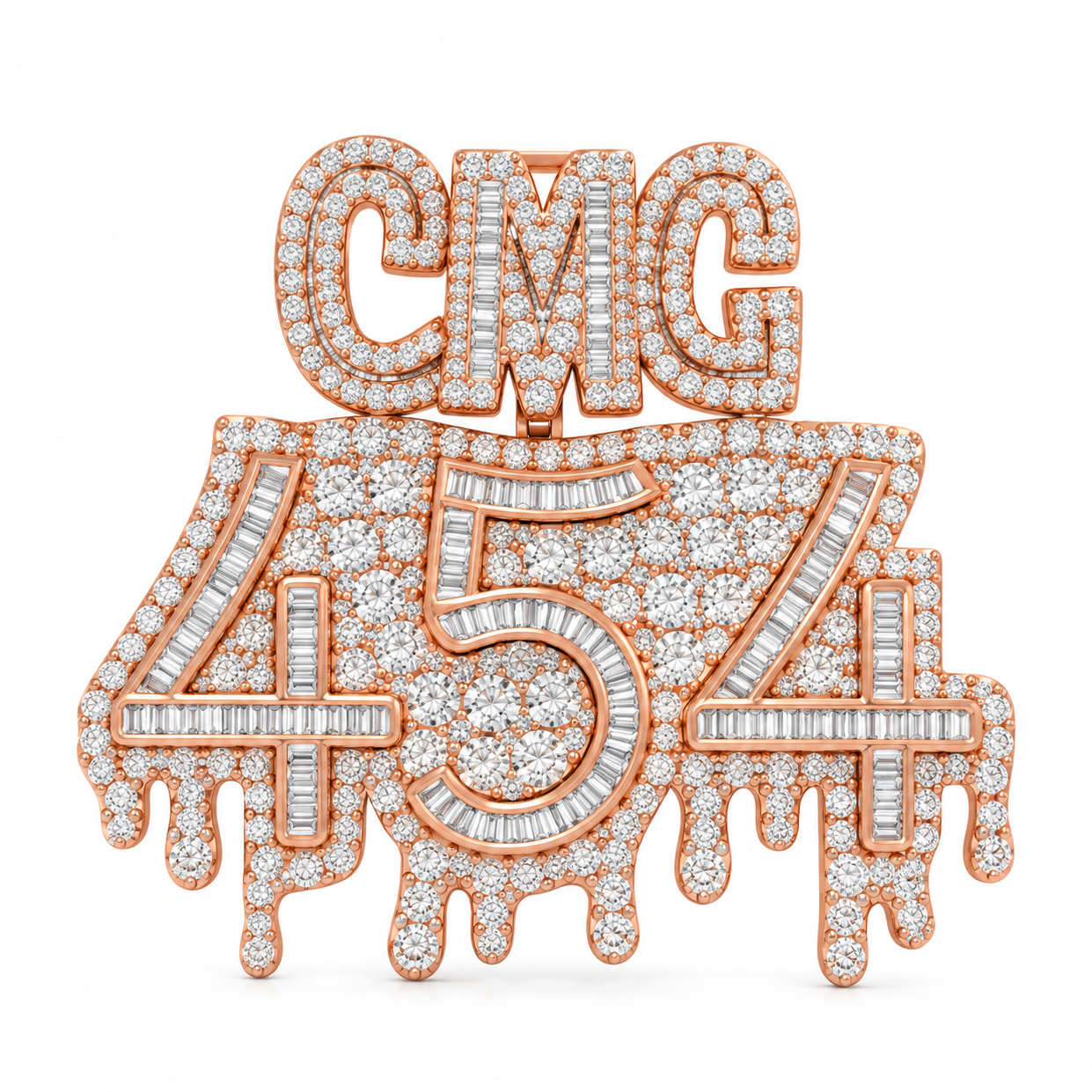 Custom "CMG 454 " Diamond Pendant