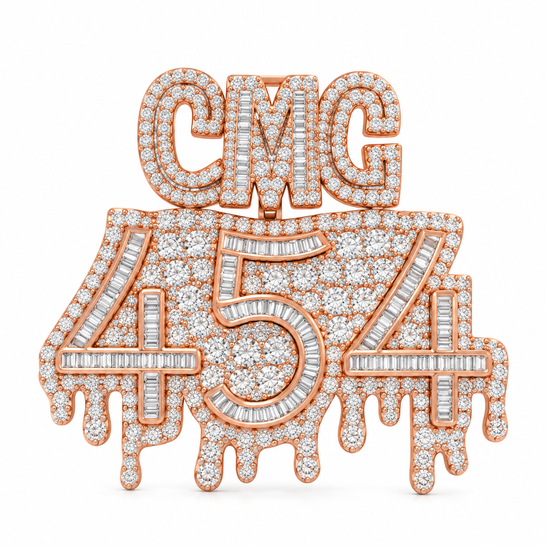 Custom "CMG 454 " Diamond Pendant