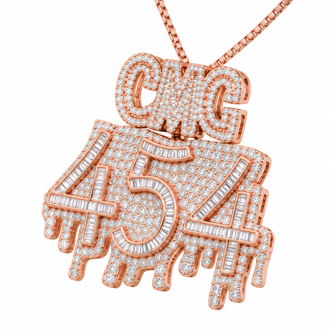 Custom "CMG 454 " Diamond Pendant
