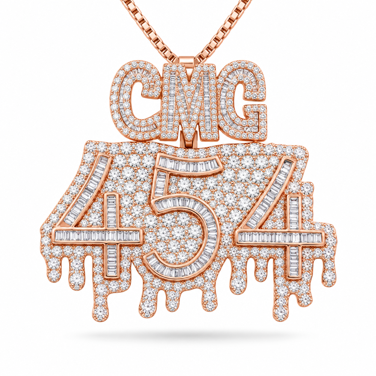 Custom "CMG 454 " Diamond Pendant