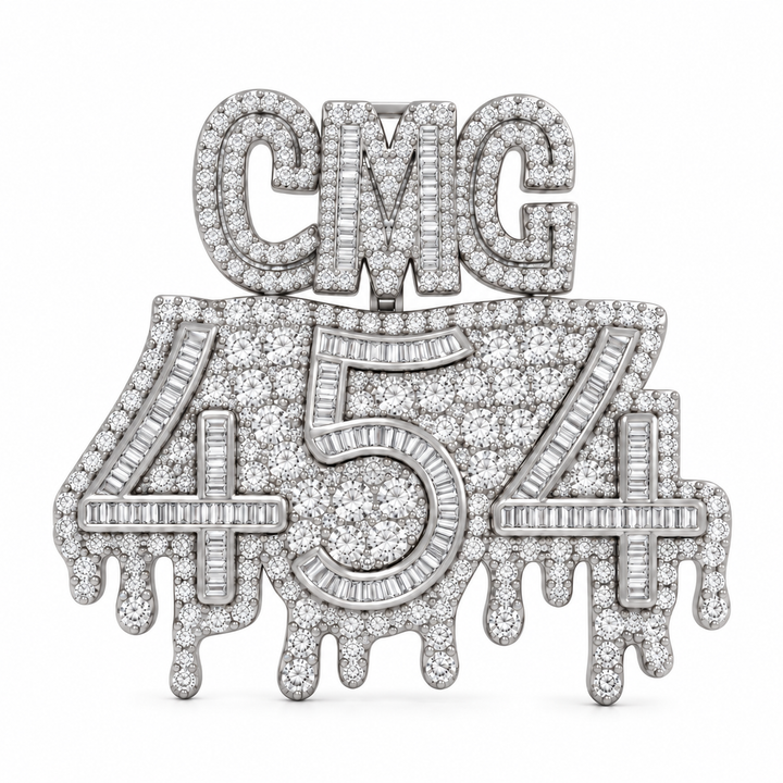 Custom "CMG 454 " Diamond Pendant