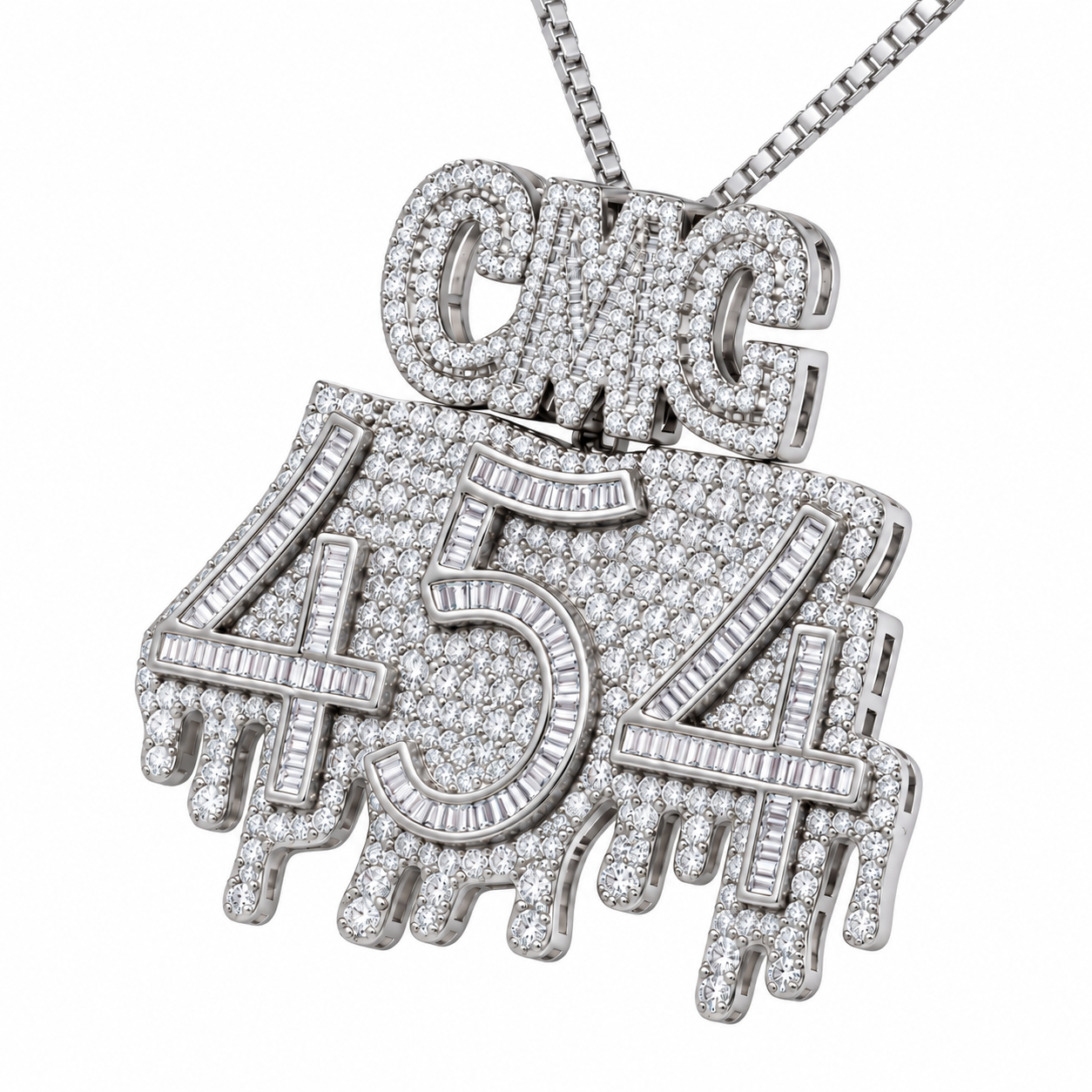 Custom "CMG 454 " Diamond Pendant