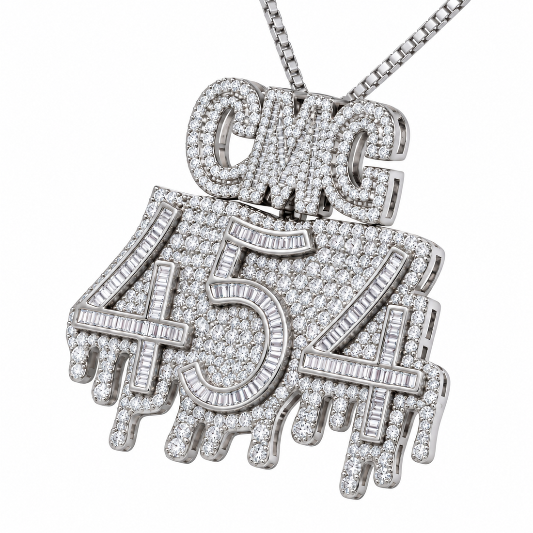 Custom "CMG 454 " Diamond Pendant