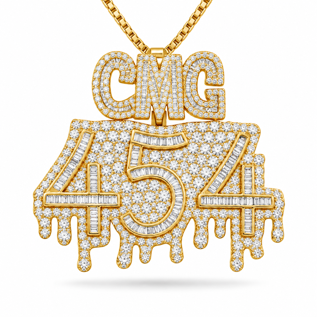 Custom "CMG 454 " Diamond Pendant