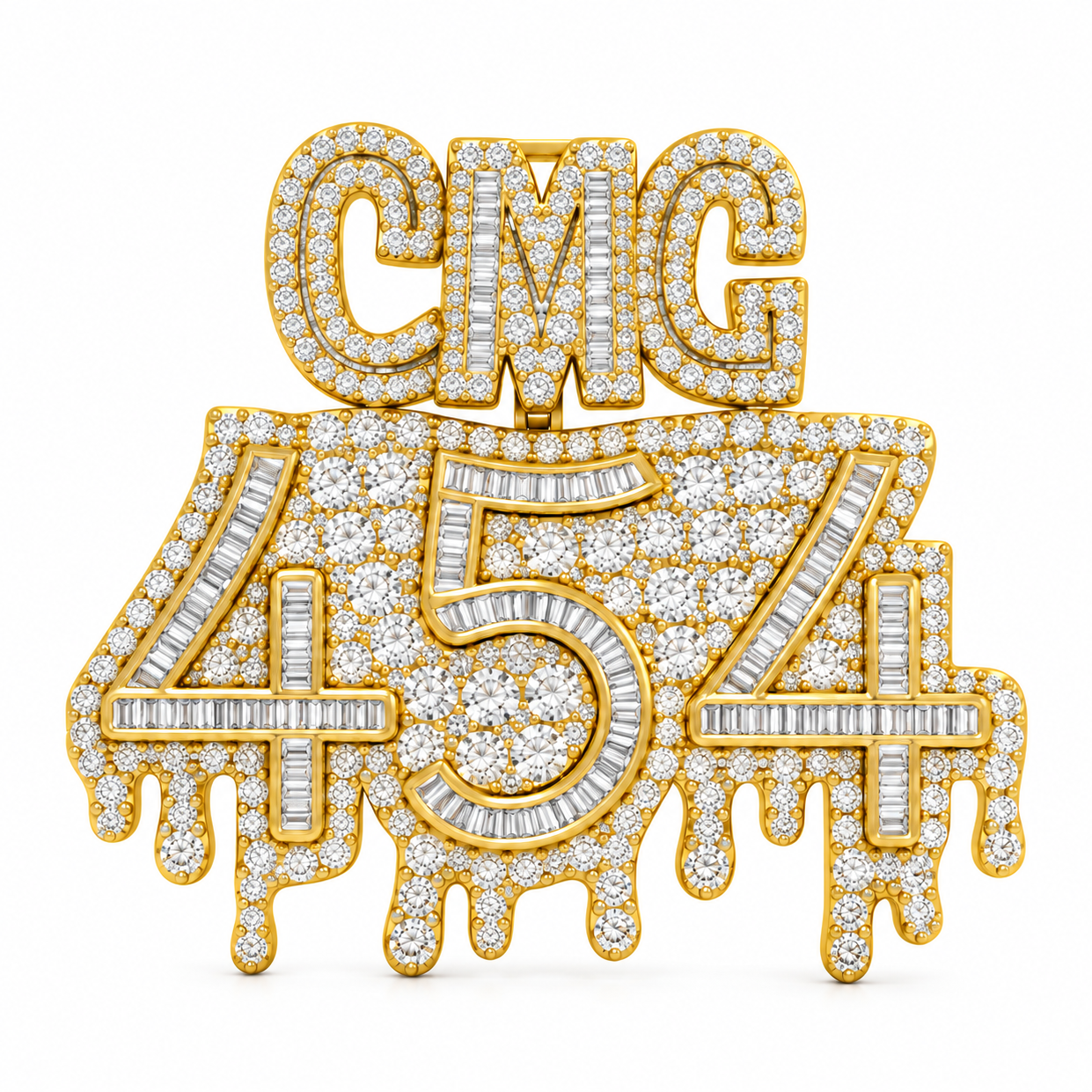 Custom "CMG 454 " Diamond Pendant
