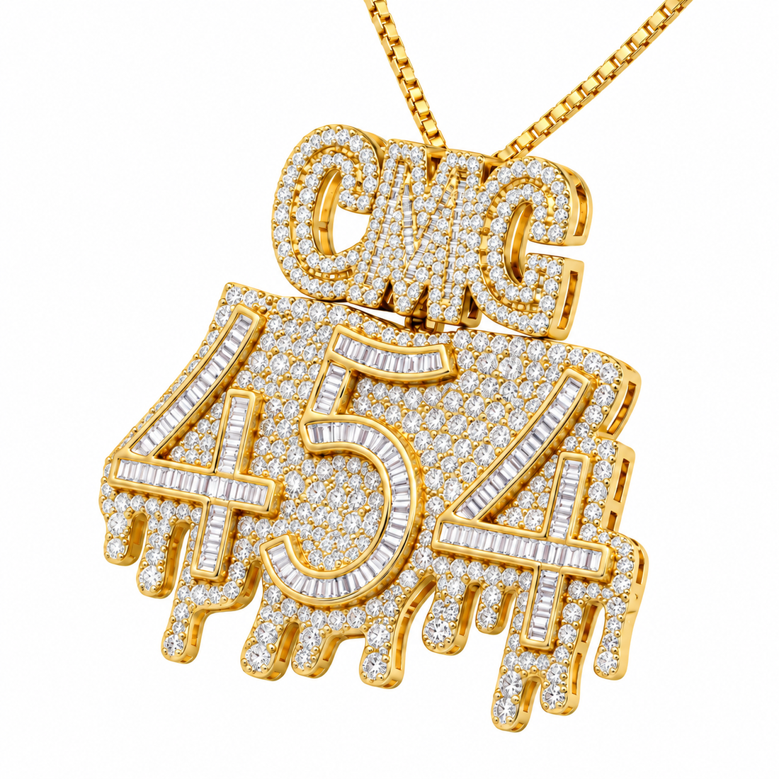 Custom "CMG 454 " Diamond Pendant