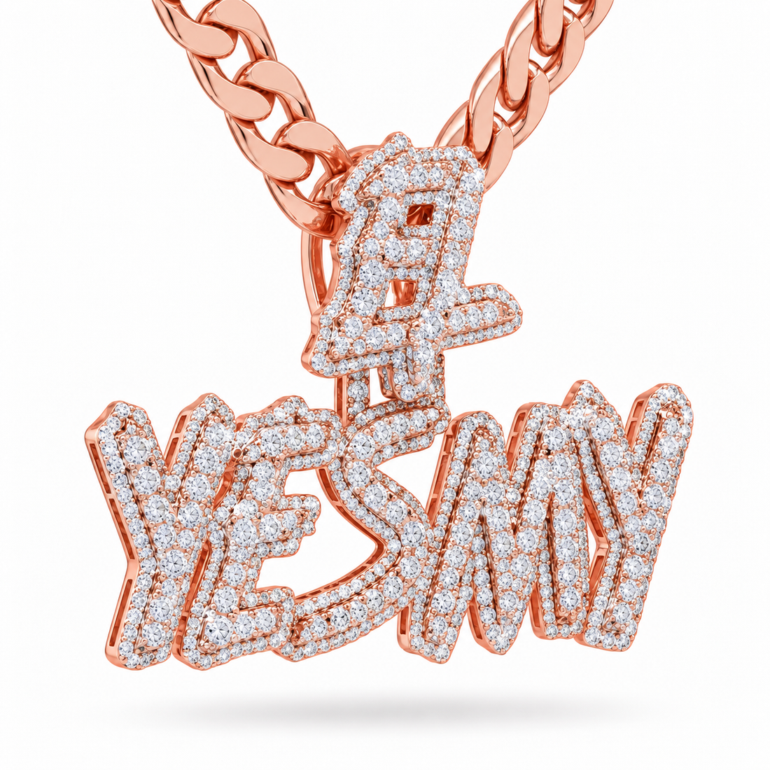 Iced Out Custom Letter Diamond Pendant