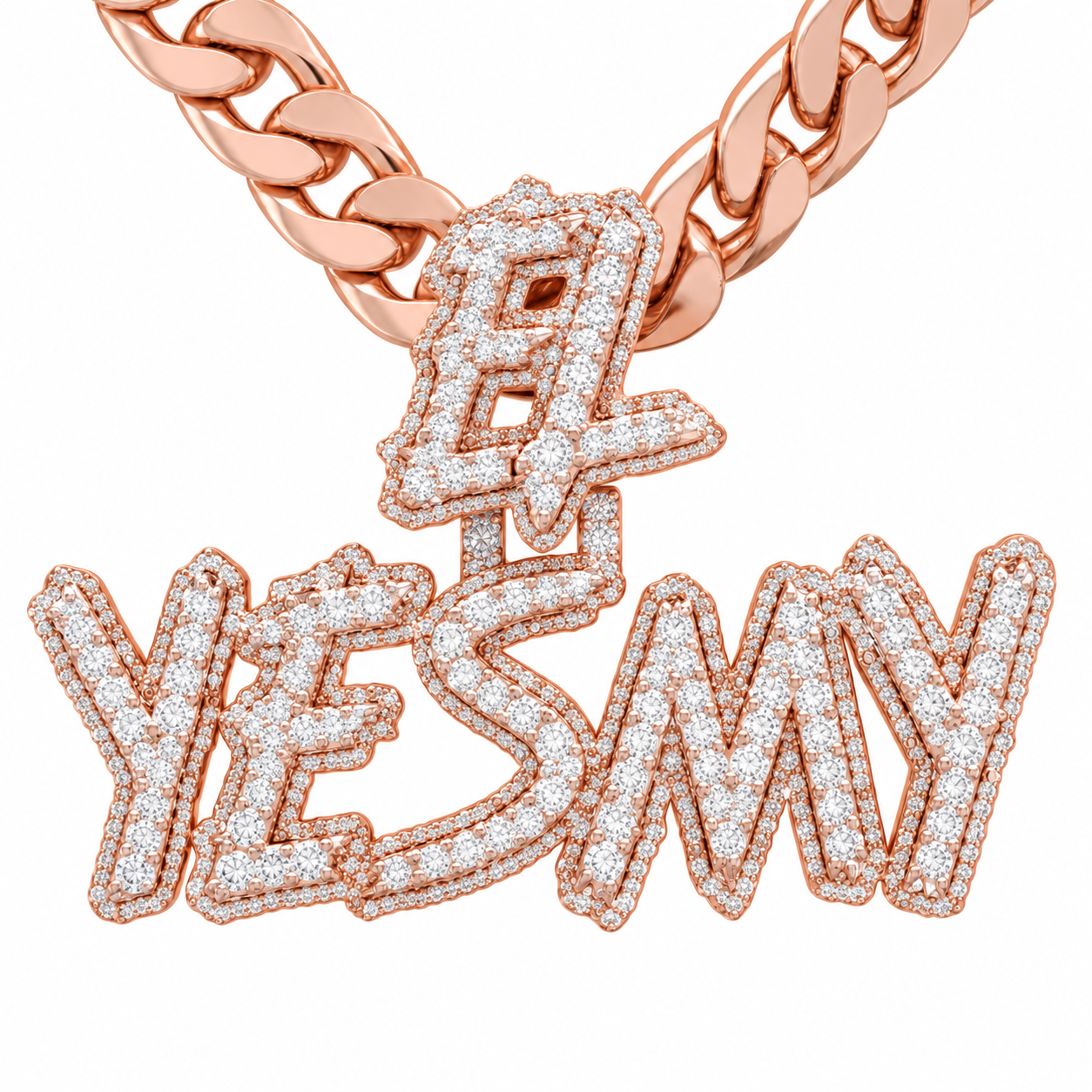 Iced Out Custom Letter Diamond Pendant