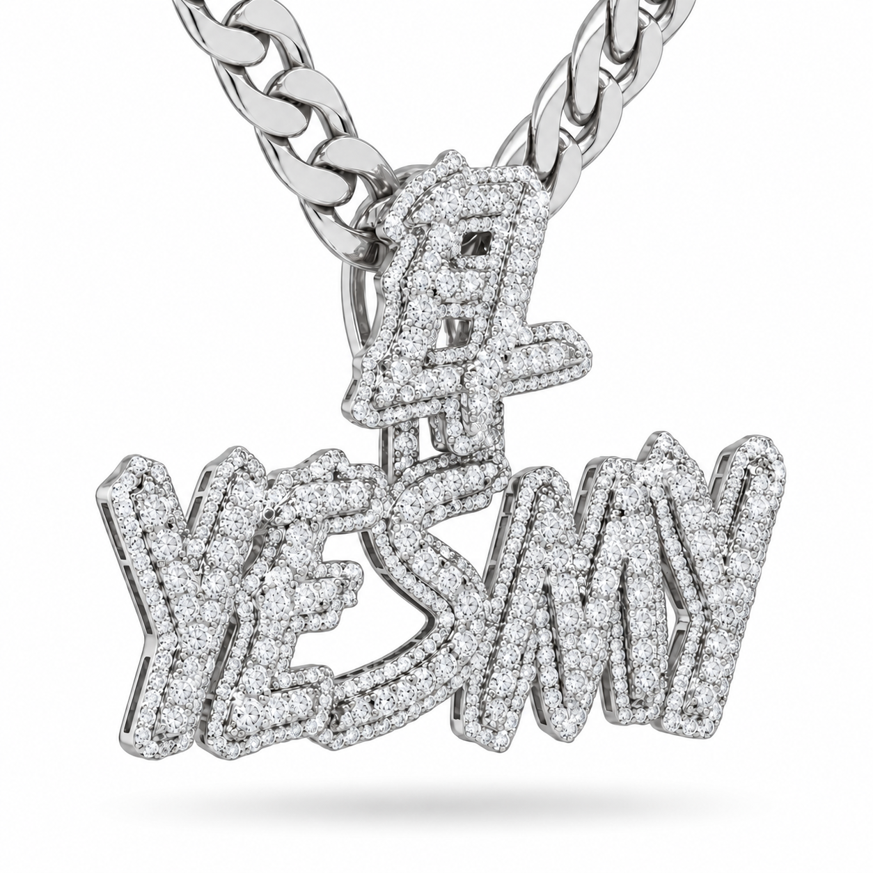 Iced Out Custom Letter Diamond Pendant