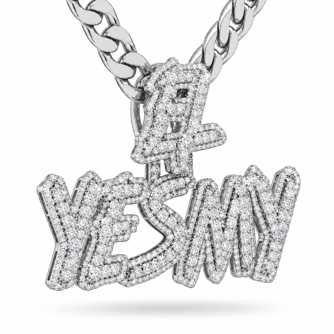 Iced Out Custom Letter Diamond Pendant