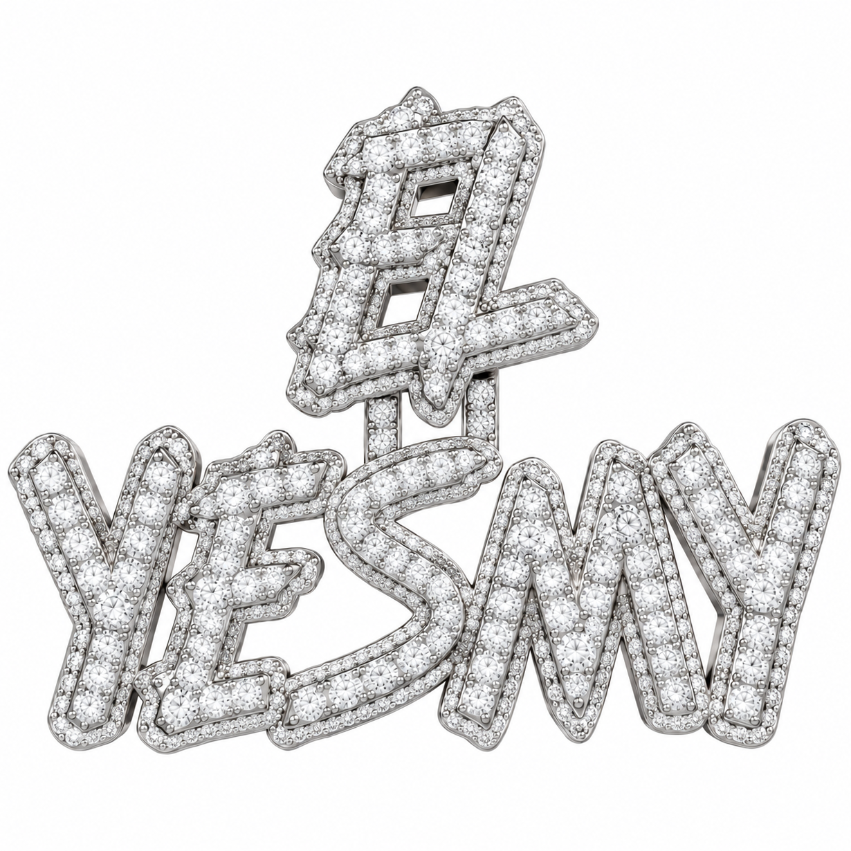 Iced Out Custom Letter Diamond Pendant