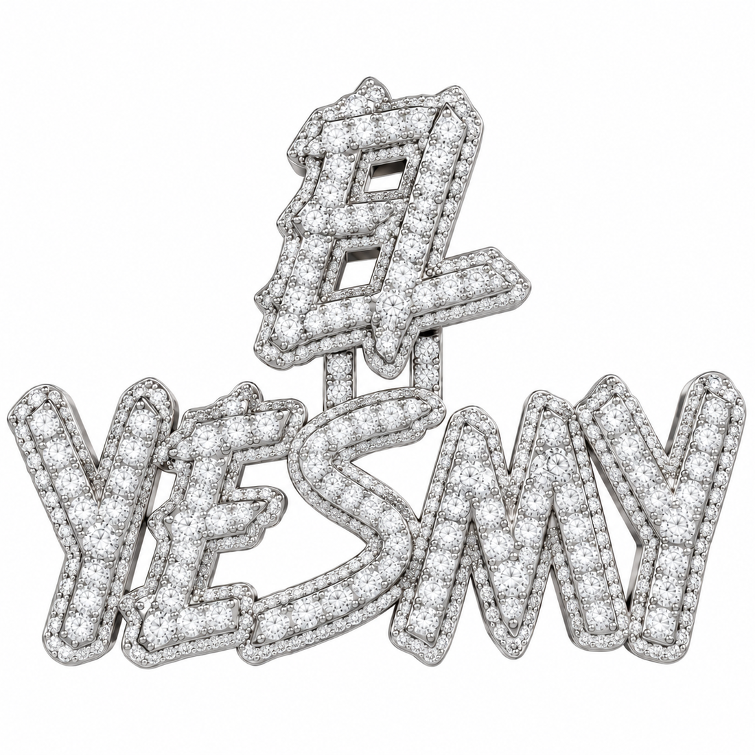 Iced Out Custom Letter Diamond Pendant