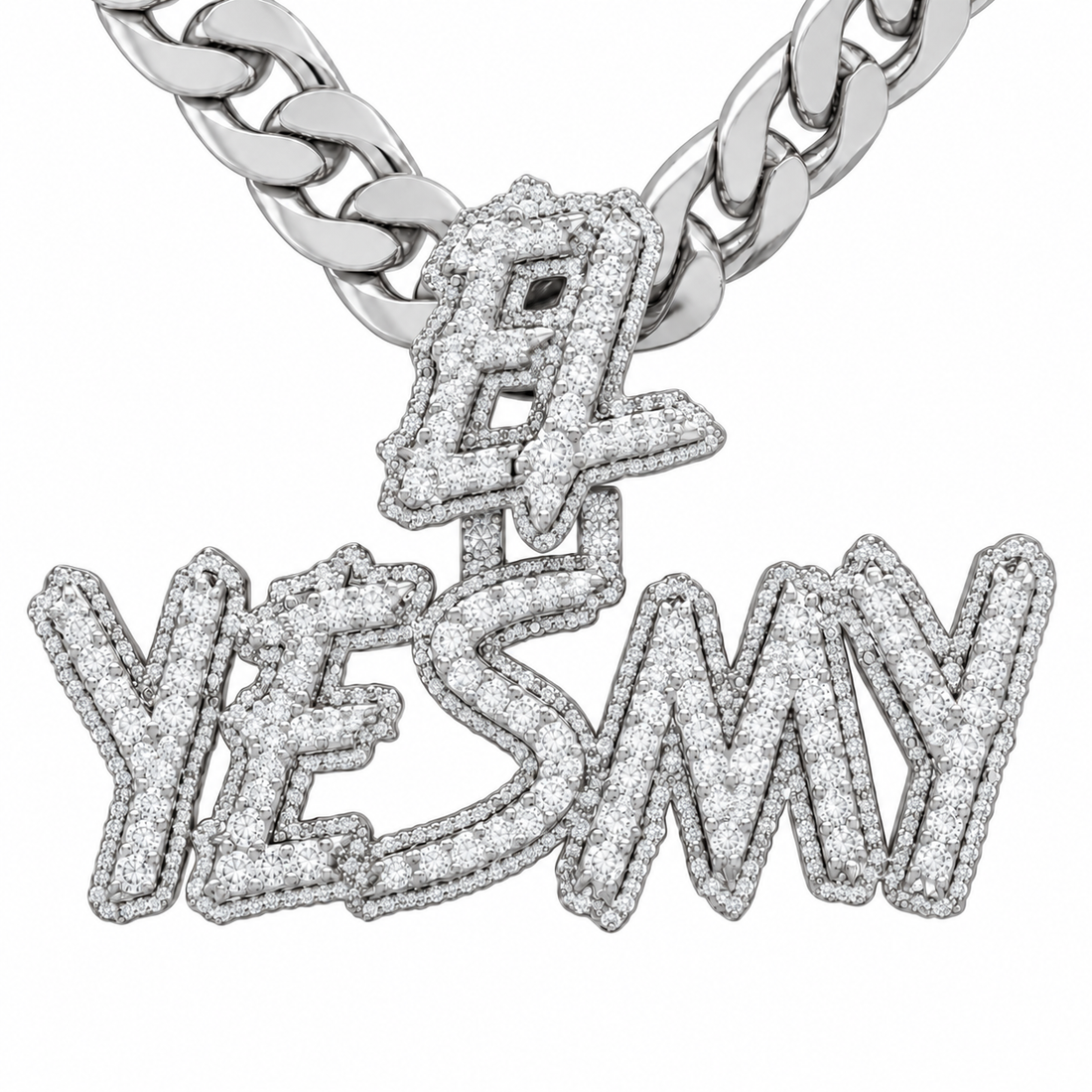 Iced Out Custom Letter Diamond Pendant