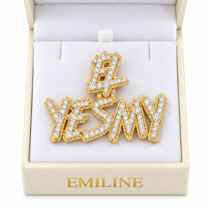 Iced Out Custom Letter Diamond Pendant