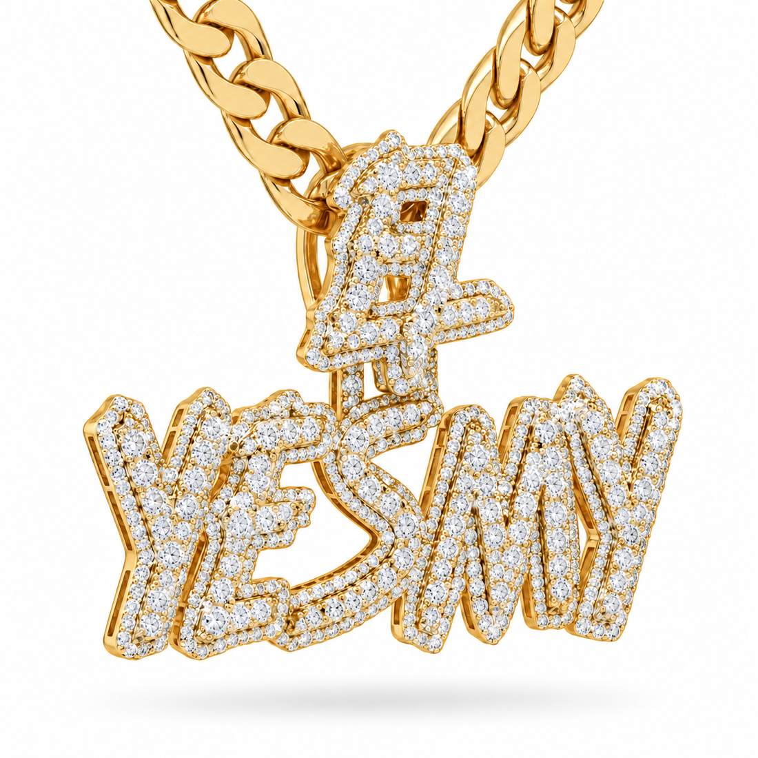 Iced Out Custom Letter Diamond Pendant